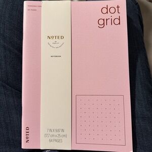 Noted by Post-it Pink Dot Grid Notebook 64 Pages 7x9.87 NTD11-NB-4